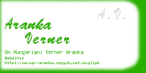 aranka verner business card